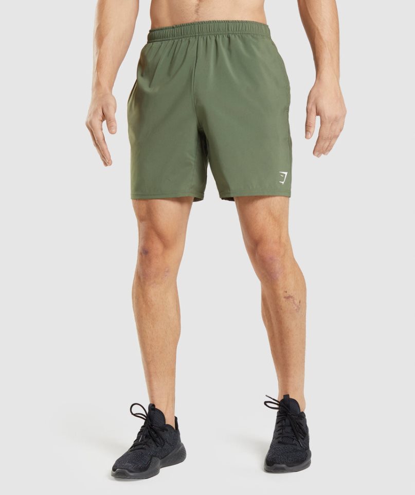 Men\'s Gymshark Arrival Shorts Olive | NZ 9QMZTP